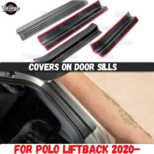 Guard covers on door sills for Liftback 2020- ABS plastic pads accessories protective plates scratches car styling tuning
