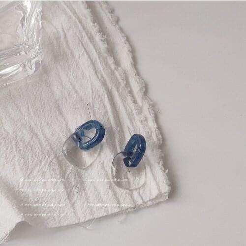 2021 New Summer Romantic S925 Acrylic Transparent Earrings Female Fashion Classic Geometric Earrings