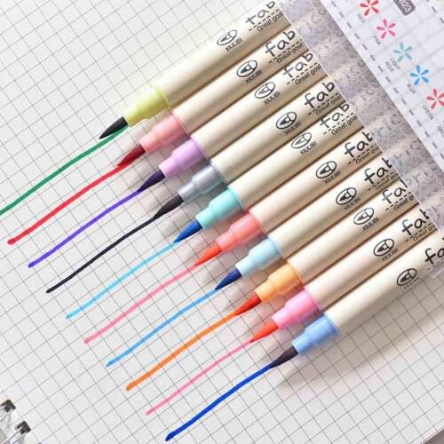 10 Pcs/Set 10 Colors Watercolor Brush Pens Set Marker Pens for Painting Drawing Coloring Stationery NK-Shopping