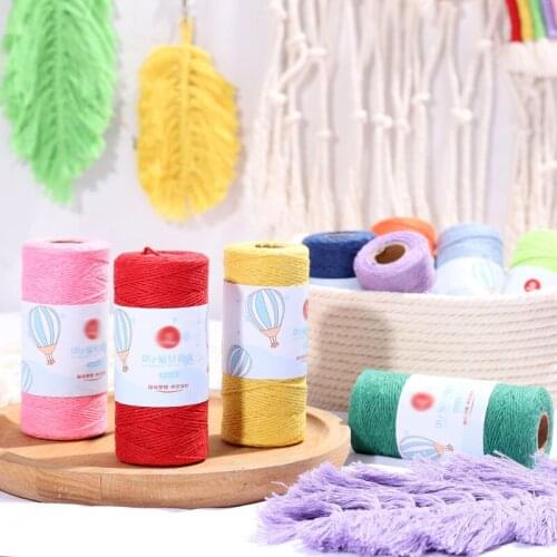 2mm DIY Handmade Craft Sewing Thread Twisted Cotton Cord Artisan String Rope Home Decoration Cords Sewing Accessories