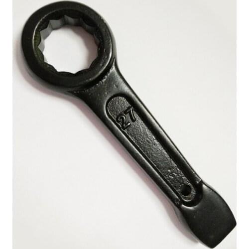 27mm Heavy Single-headed Universal Box End Wrench High Quality Percussion Ring Spanner Nut Hand Tool for Mechanic Industry