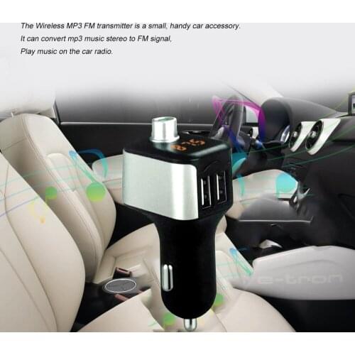 Charger Cable Handsfree Car Kit Bluetooth Wireless FM Transmitter LCD MP3 Player USB Charger Car Accessories Audio Cable dfdf
