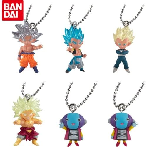 Bandai Genuine Gashapon Dragon Ball Super UDM THE BEST Goku Vegeta IV Broli Gogeta BURST Pendant Dolls Keychains Model Toys