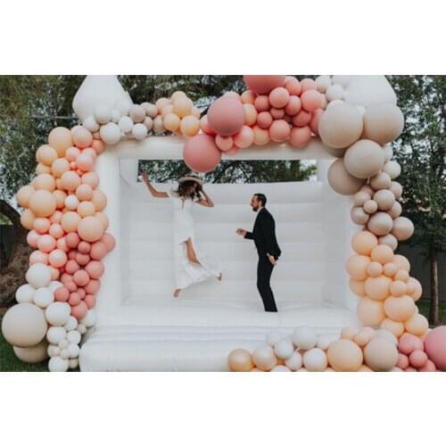 Free air ship to door, 4x4m-13x13ft Outdoor Inflatable Wedding Jumper Bouncer, white party Castle House