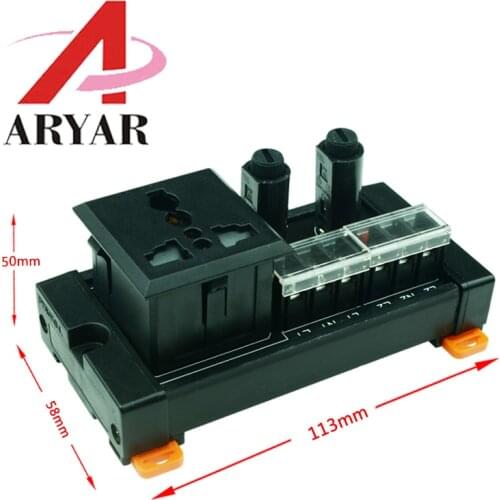 Power outlet module HL-T071-2 AC power PCB board terminal block for AC power supply electricity current wiring LED