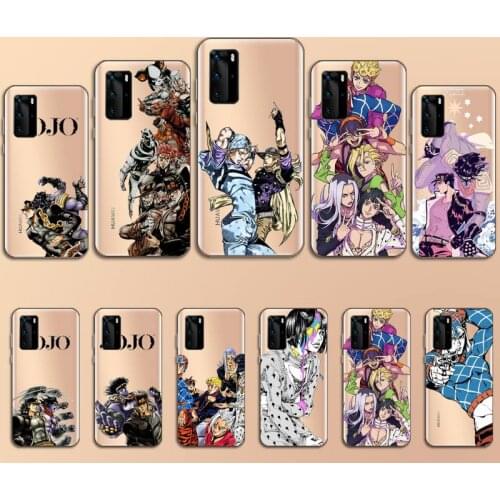 Jojo Anime Bizarre Adventure Phone Case Transparent for Huawei P20 P30 P40 lite pro P smart 2019 honor 8x 10i