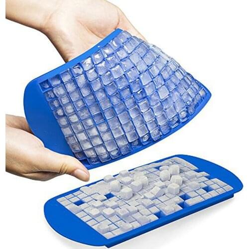 160 Grids Food Grade Silicone Ice Tray Fruit Ice Cube Maker DIY Creative Small Ice Cube Mold Square Shape Accessories Summer