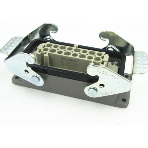 HDC-HE-016-2 Heavy Load Connector 16 Core 16A Heat Flux Avenue Rectangle Plug Connector