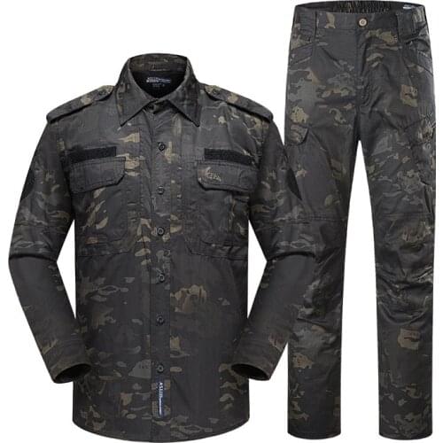 Camouflage Tactical Uniform Army BDU Military Combat Shirt Pants Suit Multicam Working Training Clothes Hunting Clothing Set