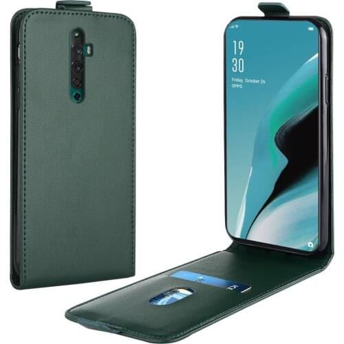 Flip Up and Down Leather Case for OPPO Reno2 F Case PEDM00 PDEM10 Vertical Cover for Reno 2F Case Phone Bag