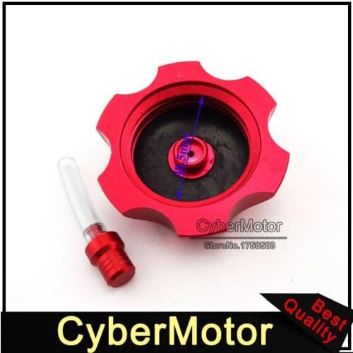 Alloy Red Motorcycle Petrol Fuel Gas Tank Cap Cover For Chinese Dirt Pit Bike XR50 CRF50 CRF70 SSR Thumpstar Stomp Coolster YCF