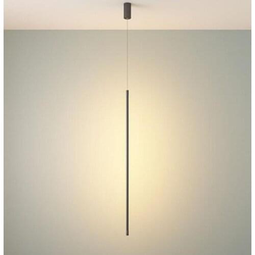 Creative Minimalist line lights Bar Coffee Shop Chandelier Aluminum Droplight Experimental Bottle Lampr Frosted Glass