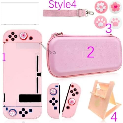 Set Accessories Pink Storage Bag for Nintendo Switch Carrying Bag Protective Shell Case for Switch Game Console Case