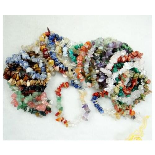 Natural Stone Quartz crystal Turquoises lapis tiger eye Bracelets Charm 7 Chakra Reiki Bracelet Jewelry making