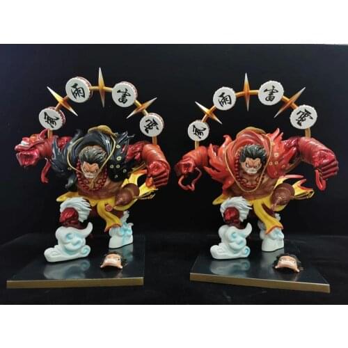 NEW 24-34cm Anime One Piece Kabuki Monkey D Luffy Tiens 4 gear GK Statue PVC Action figure Collectible Model Toy gift