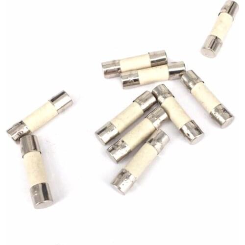 O/DxLength 5x20mm/6x30mm 160mA 200mA 1A 5A 10A 15A 20A 250V Fast/Slow Blow Ceramic Tube Fuses Electron Component Microwave Oven