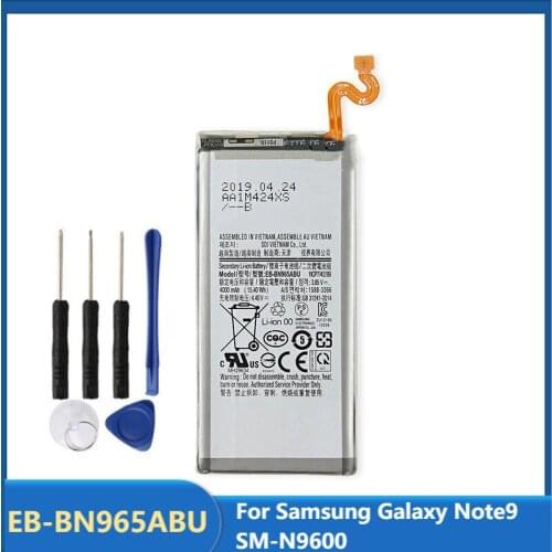 Original Replacement Phone Battery EB-BN965ABU For Samsung Galaxy Note9 Note 9 SM-N9600 Rechargable Batteries 4000mAh