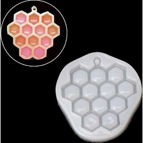 Bee Honeycomb Liquid Silicone Mold DIY Resin Grape Jewelry Making Pendant Mould 85LB
