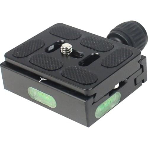 Aluminum Alloy 60mm QR Clamp + QR60 Tripod Quick Release Fastener Plate for 38mm Arca-Swiss Ball Head DSLR Camera