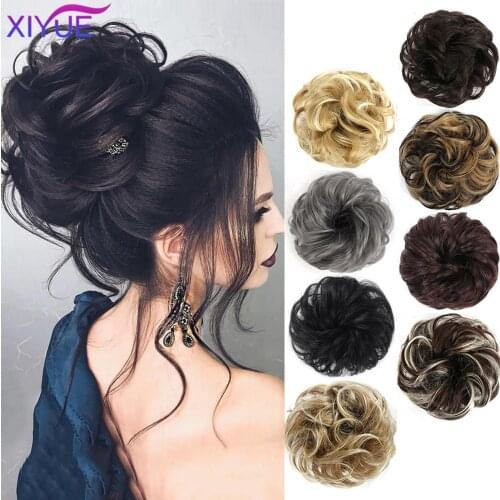 XIYUE Synthetic Chignons Hair Scrunchies Extensions Hair Messy Bun Hairpieces Wrap Ponytail Hair Tail Updo Fake Hair For Women
