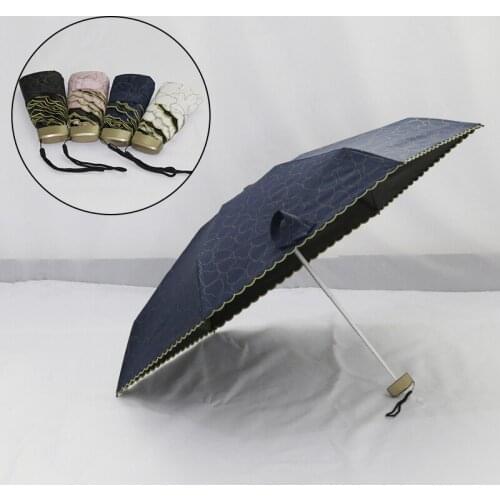 Mini Folding Umbrella Sun Protection Anti-Uv Folding Women Girls Travel Light Weight Pocket Umbrella