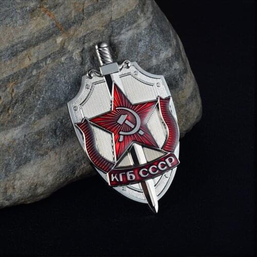 CCCP Soviet Metal Car KGB Commemorative Medallion Metal Sticker Personality Mesh Label Side Window Label Scratch Cover Badge Sti