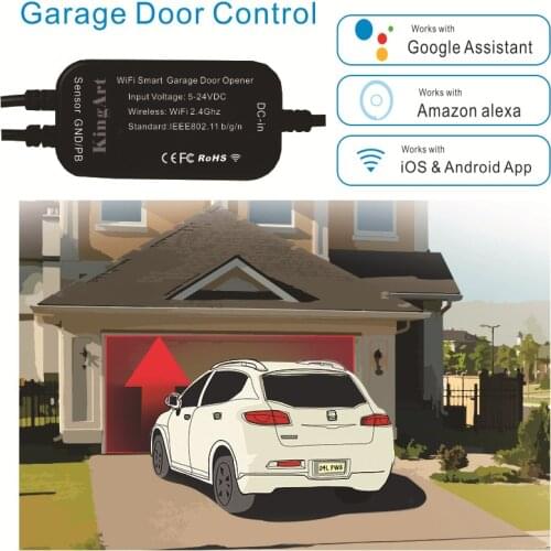 WiFi Switch Smart Garage Door Opener Controller Work With Alexa Echo Google Home SmartLife/Tuya APP Control No Hub Require