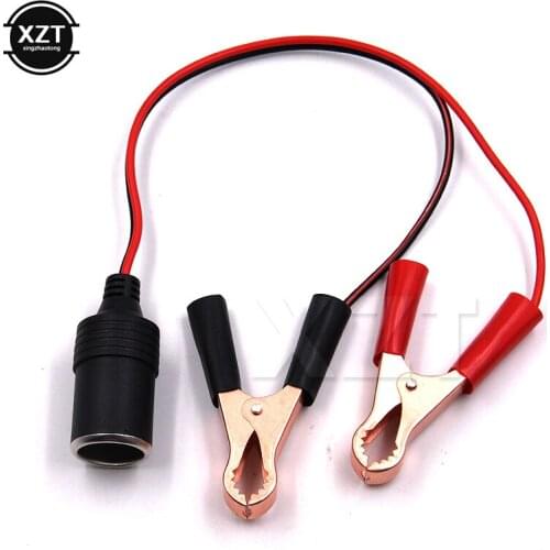 2 Pcs Universal Car Styling Car Auto Alligator Clip 12V DC Cigarette Lighter Socket Adapter Wholesale Car Accessories quality