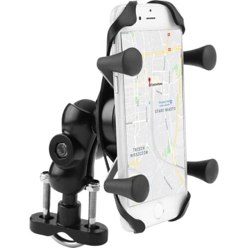 Motorcycle Bike Cell Phone Support 360 Degree Swivel Aluminium Alloy Base Phone Holder motocross accesorios moto motocicleta