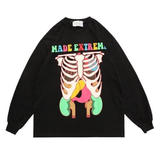Women Sweatshirt Oversized y2k Tops Hip Hop Black Gothic Grunge Long Sleeve Female Coat Winter Jacket Harajuku Gothic Clothes