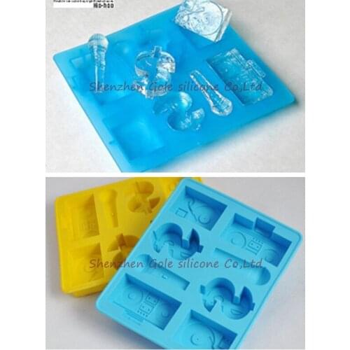 100pcs/lot Luo Hasi hip-hop style ice lattice - Creative ice mold silicone ice box hot summer dollars