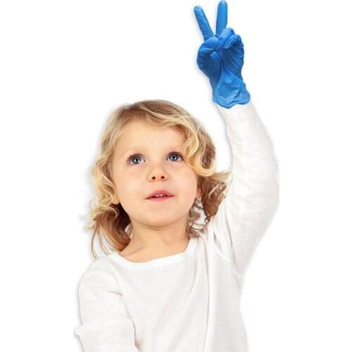 20PCS Kids Disposable Gloves Nitrile Gloves for 4-12 Years Latex Protective Children Golves XS/S Waterproof Gloves For Students