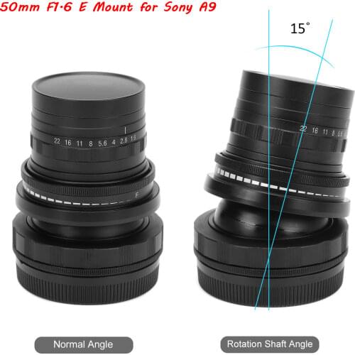 50mm F1.6 E Mount Tilt Shift Manual Full Frame Lens for Sony A9 A7 Series Mirrorless Camera