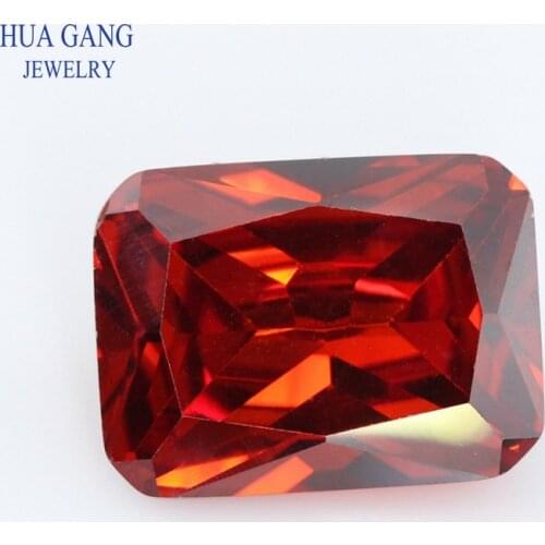 5A Garnet Octangle Shape Cut CZ Stone Synthetic Gems Cubic Zirconia For Jewelry Size 3x4~18x25mm Free Shipping