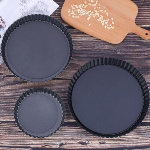 6/8/9 Inch carbon steel round cake pan Metal non-stick wavy pizza mold Baking accessories Cake decorating tools
