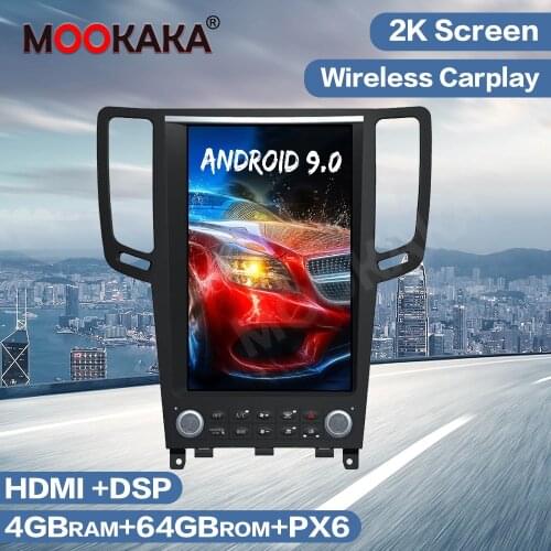 Tesla Style Android 9 64GB Car Multimedia Player GPS Navigation For Infiniti GX G37/G25/G35 2008-2014 Auto Radio Stereo Headunit