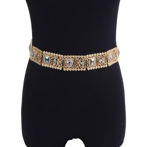 Gold Color Alloy Belt Waist Chains Women Body Jewelry Punk Belly Chains Female Brand Statement ZA Waist Chain Square Waistband