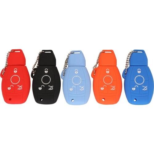 Kutery 3 Buttons Smart Car Key Case Cover Silicone For Mercedes For Benz W203 W211 CLK C180 E200 AMG C E S Class