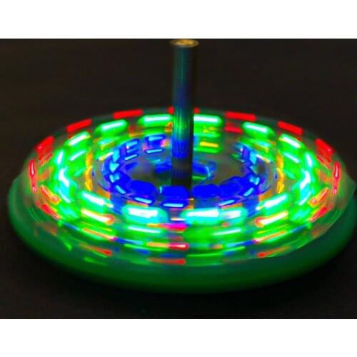 Diy Electronic Kit LED Gyro DIY Welding Kit Rotating Lantern Inline Components Diy Electronic Sodering Project(without Battery)