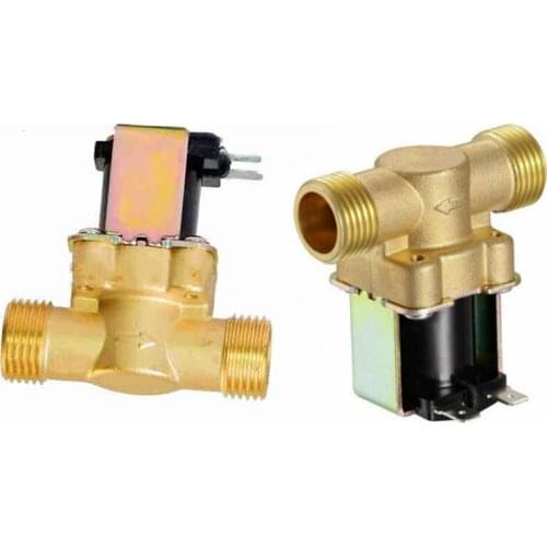 G1/2'' Brass electric solenoid valve N/C 12v 24v 220v Water Air Inlet Flow Switch for solar water heater valve