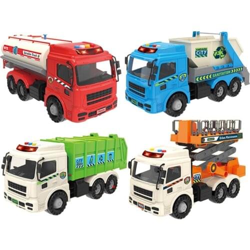 Urban Fleet Of Large Toy Car Simulation Garbage Maintenance Sprinkler Children Inertial Engineering Vehicle