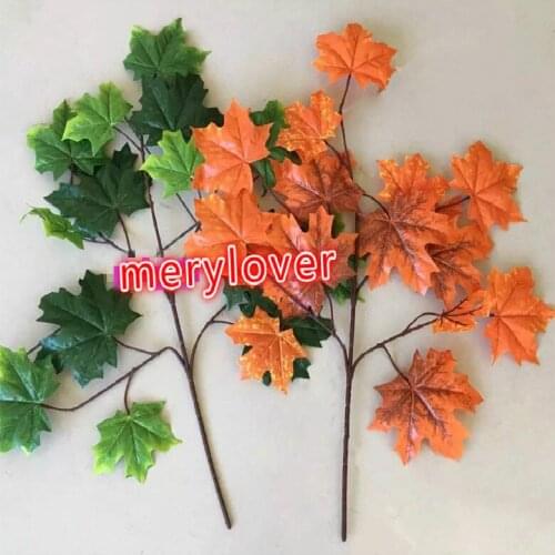 Hot Sale 7 Fork Green Artificial Plant Tree Leaves Plastic Leaves Grass Artificial Grass In Pot Home Decoration Fake Tree Leaves