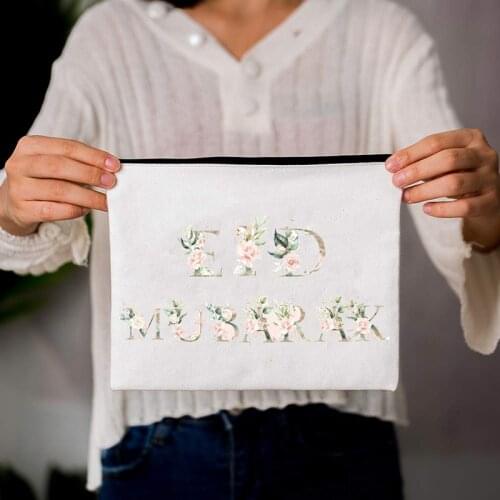 Eid Mubarak Cosmetic bag Muslim Islamic Ramadan Mubarak Kareem Al Adha decoration Friend sister mom girlfriend present wife gift