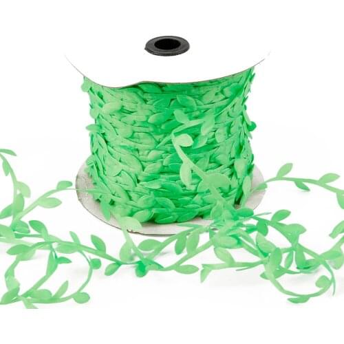 10M Simulation Green Leaves Weaving Hemp Rope For Birthday Party Wedding Decoration DIY Rattan Gift Bouquet Packaging Rope 3cm