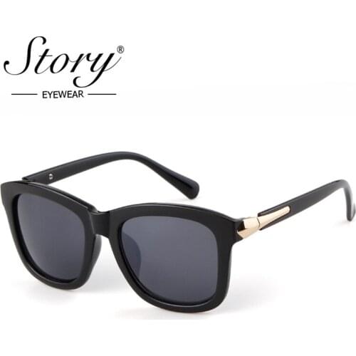 STORY 2018 Square Oversized Sunglasses Men Vintage Retro Black Frame Sun Glasses Women Fashion Shades Gafas Oculos de sol UV400