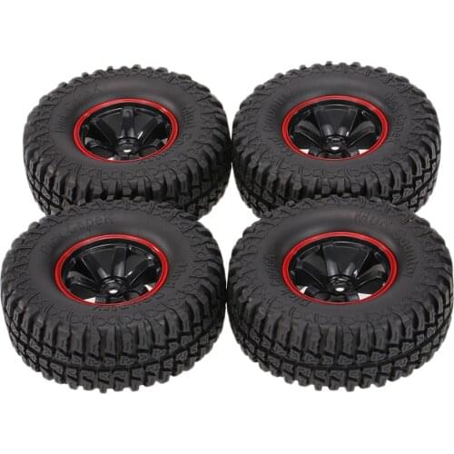 Pack of 4 1.9 Inch 1/10 Scale 103mm Tires with Wheel Rim for 1/10 TRX4 D90 SCX10 CC01 RC Rock Crawler