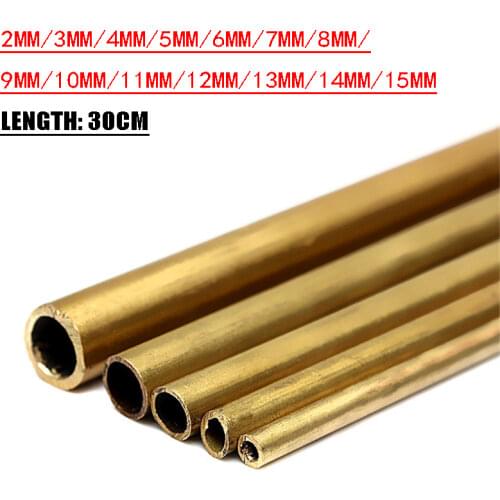 3PCs 2mm/3mm/4mm/5mm/6mm Brass Tubes Length 300mm Long 0.45mm Diameter Wall Brass Pipe Brass Tube Cutting Tool High Quality