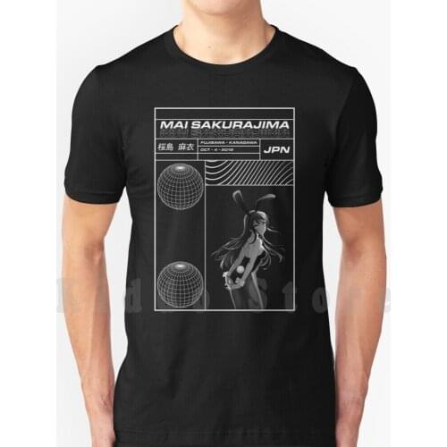 Mai Sakurajima T Shirt Cotton Men Diy Print Cool Tee Mai Mai Sakurajima Bunny Girl Bunny Anime Girl Futuristic Anime Design