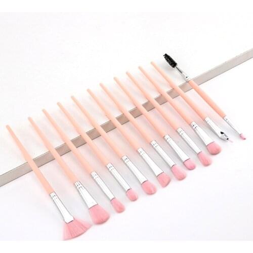 Makeup Brushes Set 12pcs Eye Shadow Blending Eyeliner Eyelash Eyebrow Make up Brushes Professional Eyeshadow Brushes wholesale