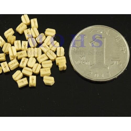 20pcs/pack 4mm~7mm Classical sailing model accessories parts wood one eye pulley hanging wheel single hole hanging pulley wheel